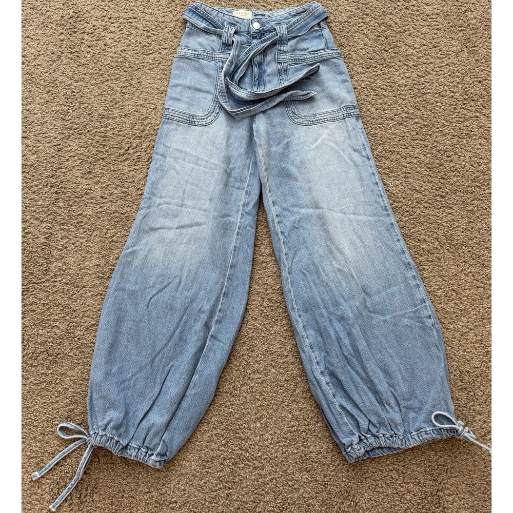 Anthropologie Jeans Womens Pilcro High Rise Utility Parachute‎ Size 25